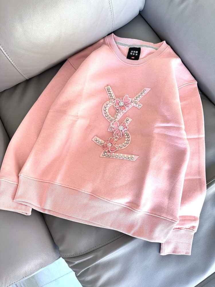 YSL Pink Premium Quality Sweatshirt-thumb-0
