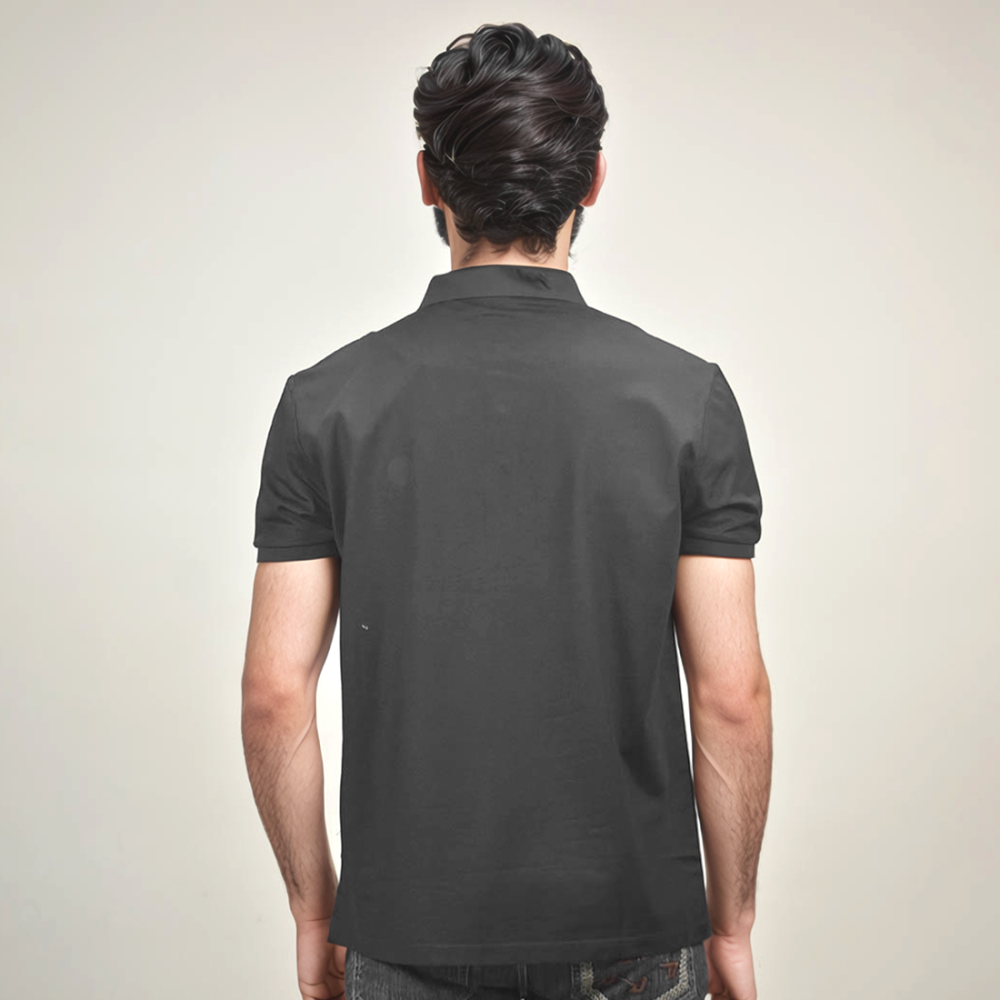 Burberry Black Premium Quality Polo T-shirt-thumb-3
