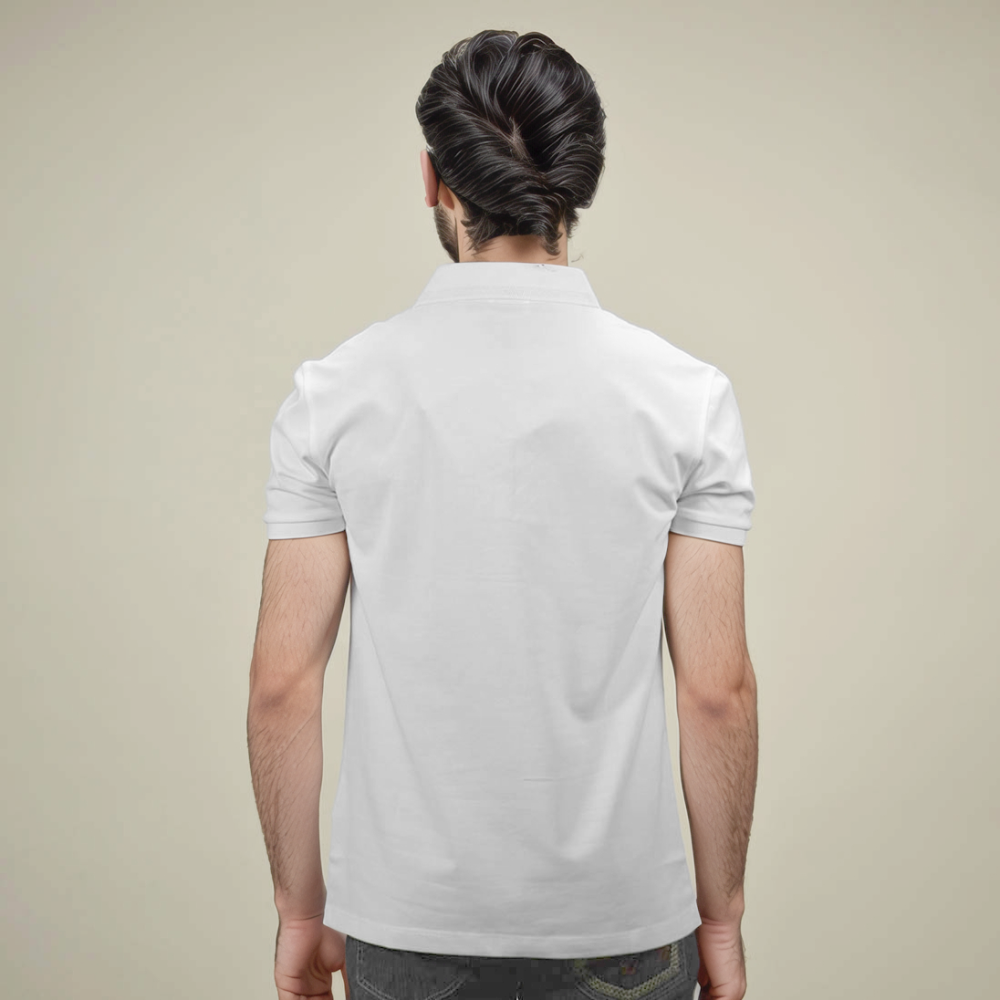 Burberry White Premium Quality Polo Tees-3