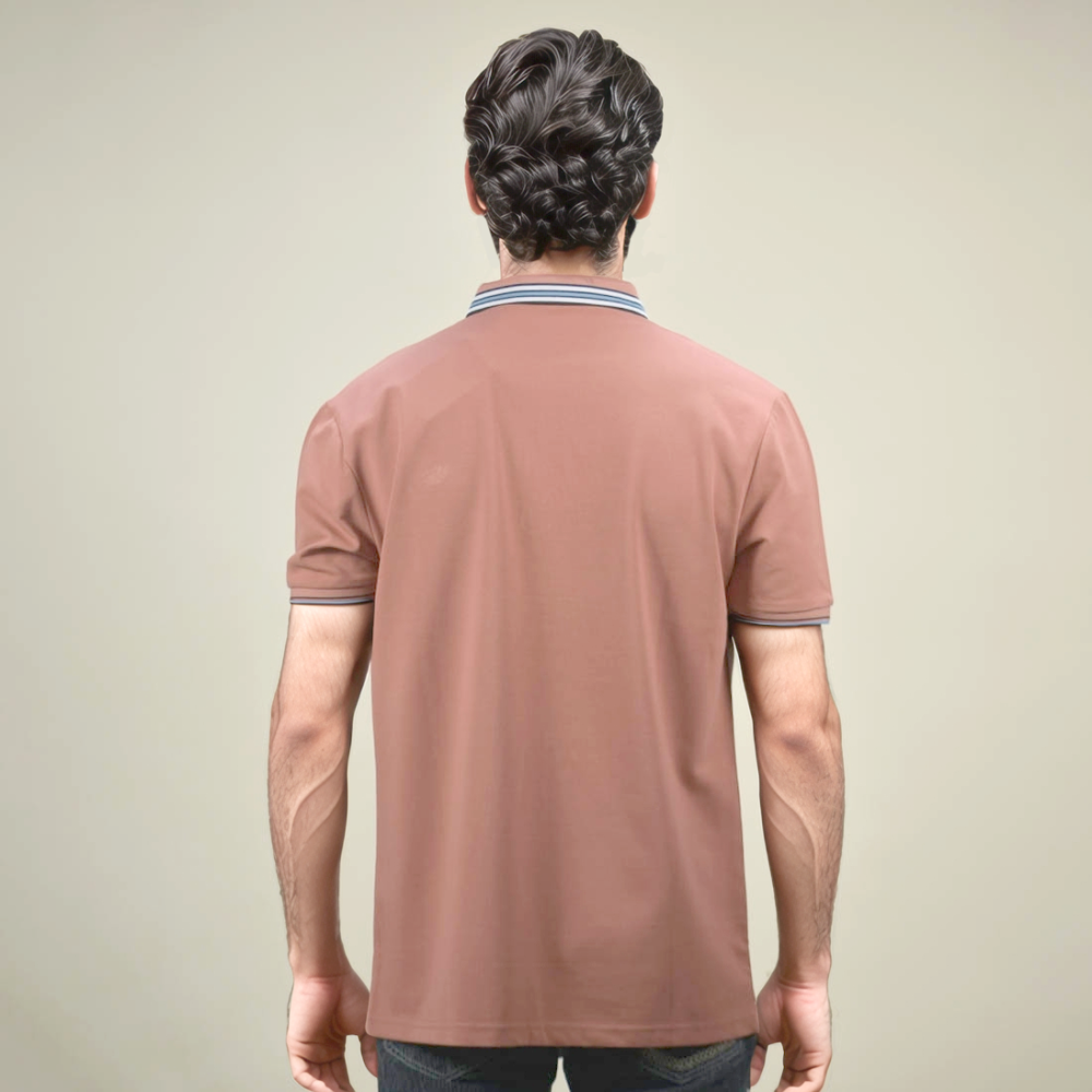 Burberry Embroidered logo Orange Premium Quality Polo T-shirt-3