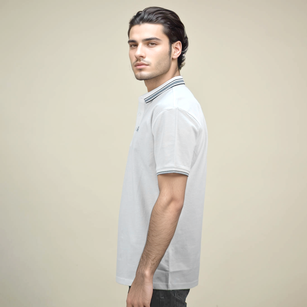 Burberry Embroidered logo White  Premium Quality Polo T-shirt-2