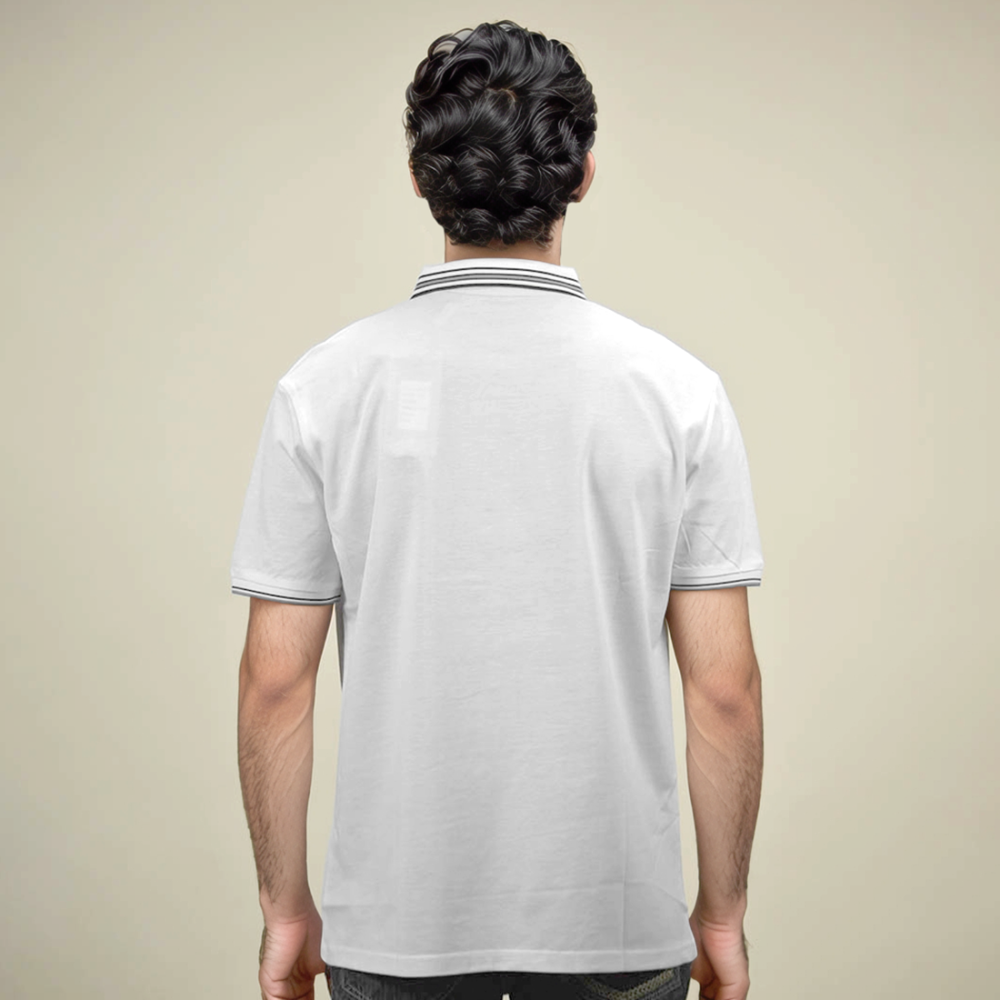 Burberry Embroidered logo White  Premium Quality Polo T-shirt-3