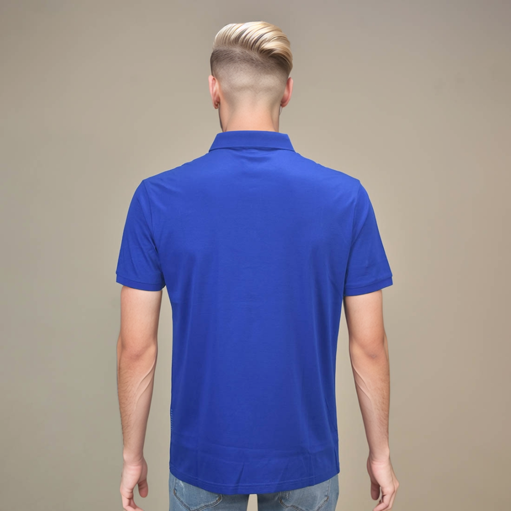 Burberry Embroidered logo Blue Premium T-shirt-2