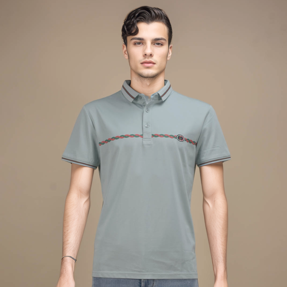 Gucci Light Green Premium Quality Polo T-shirt-1
