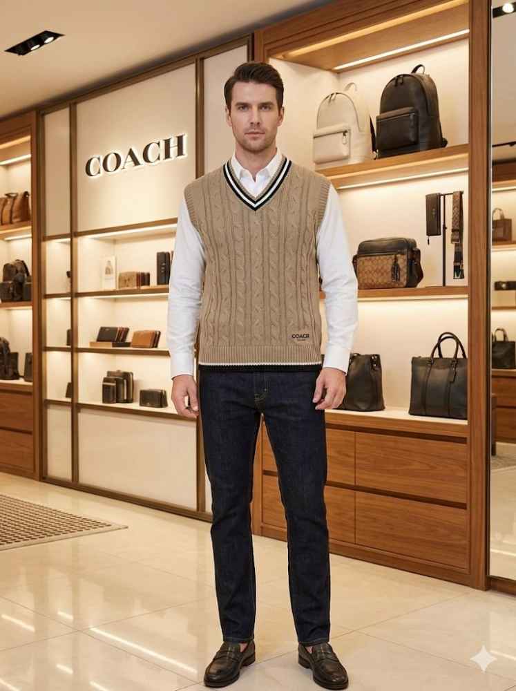 Coach Beige Premium Quality Sweatshirt-thumb-1