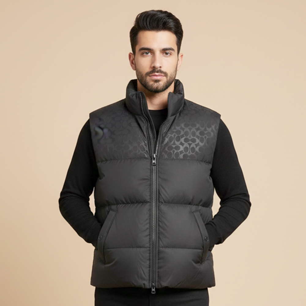 Coach Oblique Black Premium Quality Half Jacket-thumb-2