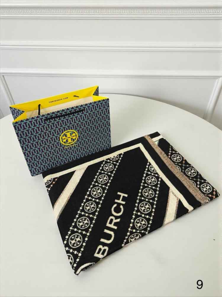 Tory Burch Designer Black Woollen Stole-thumb-2