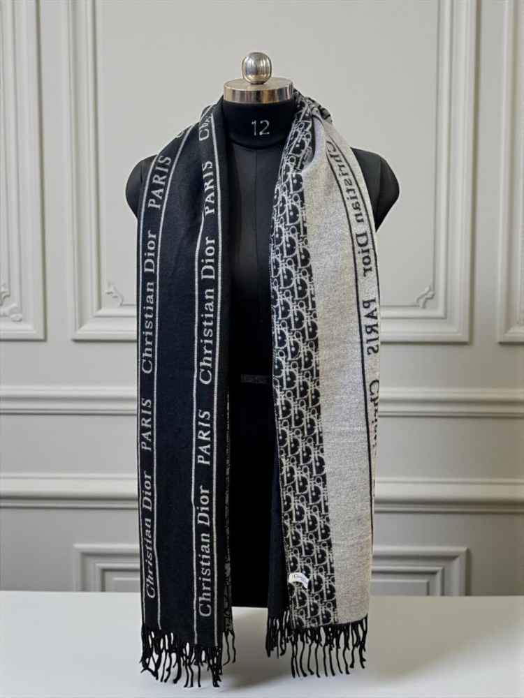 Christian Dior Black Premium Quality Woollen Stole-thumb-0
