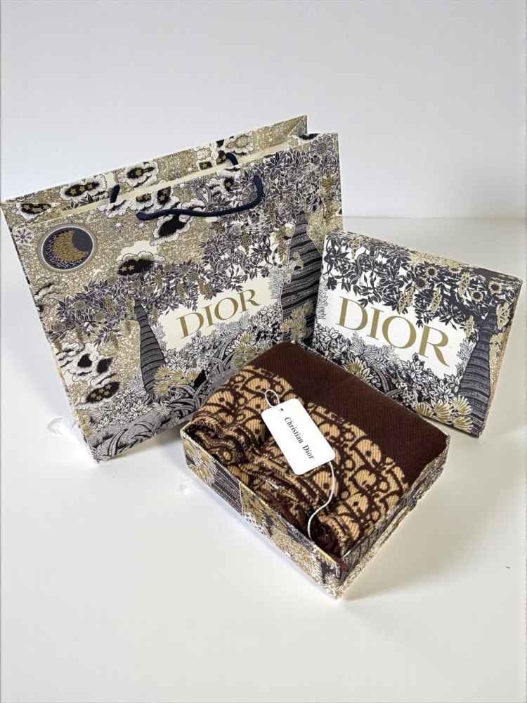 Christian Dior Brown Premium Quality Woollen Stole-1