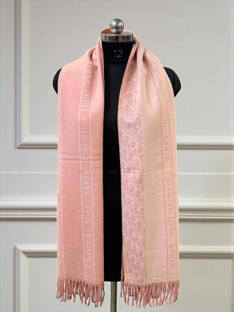 Christian Dior Pink Premium Quality Woollen Stole-thumb-0