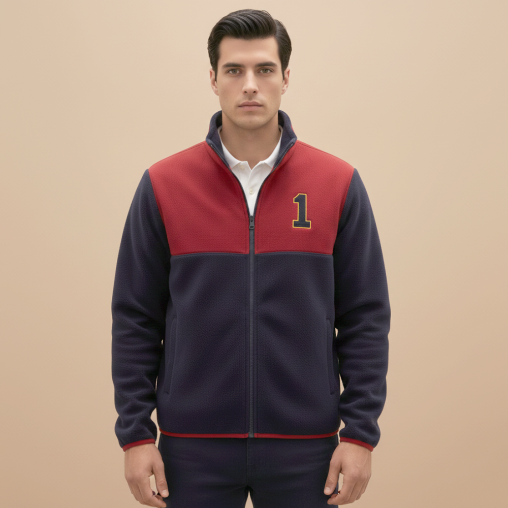 Hacket Blue & Red Premium Quality Zipper-thumb-0