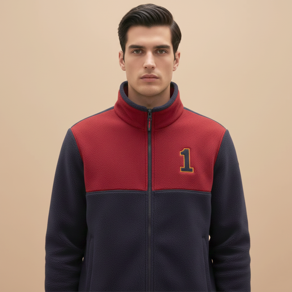 Hacket Blue & Red Premium Quality Zipper-thumb-1