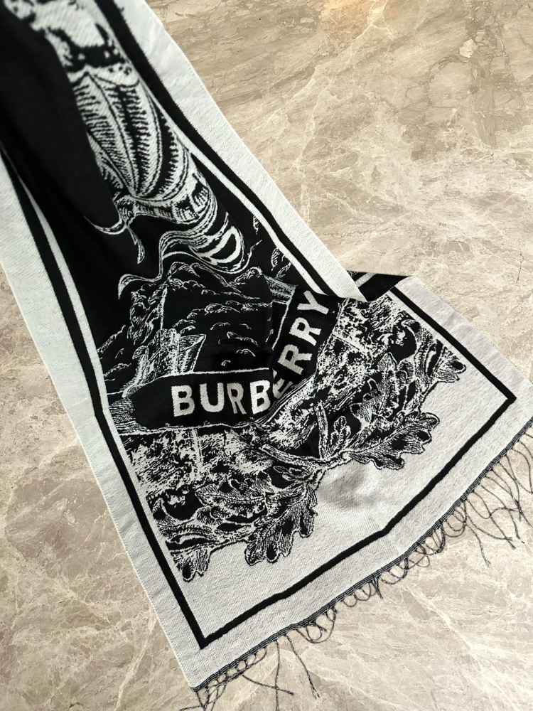 Burberry Cashmere Black Premium Quality Stole-thumb-1