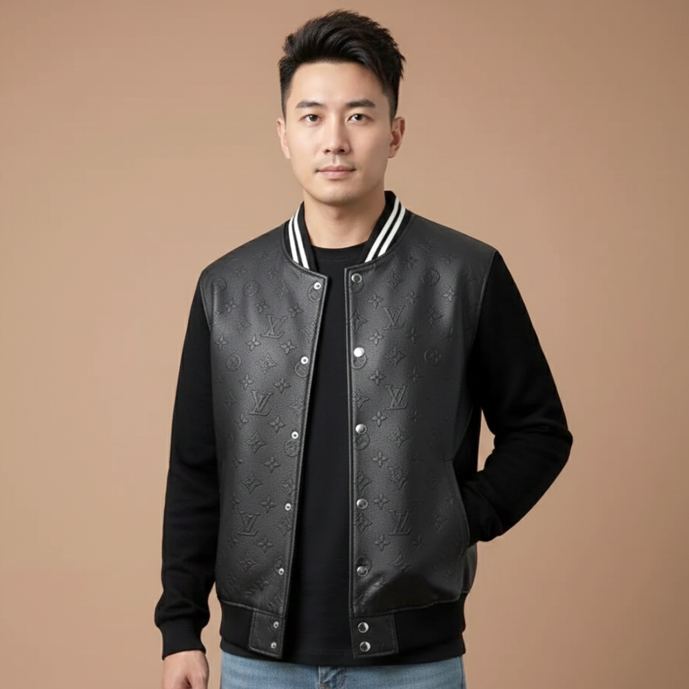 Louis Vuitton Embroidered logo Black Premium Jacket-thumb-0