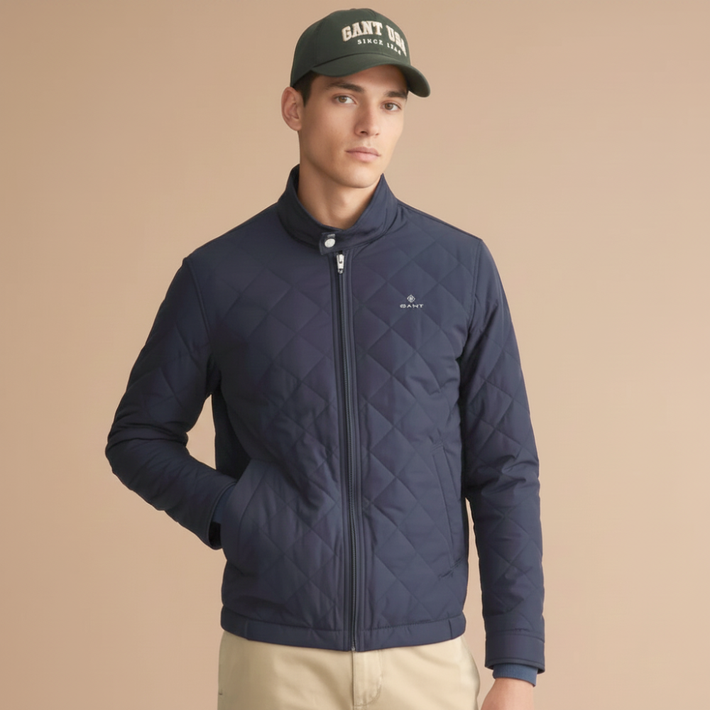 Gant Blue Premium Quality Imported Fabric Full Jacket-thumb-0