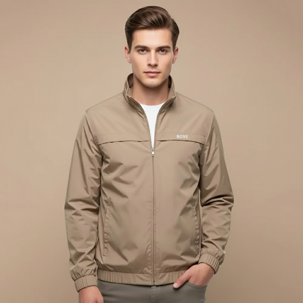 Boss Embroidered logo Brown Premium Quality Zipper-thumb-0