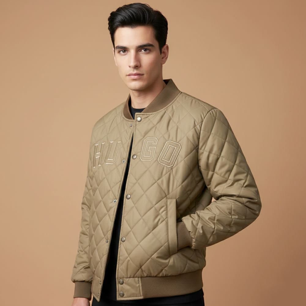 Boss Embroidered logo Brown Premium Quality Jacket-thumb-0