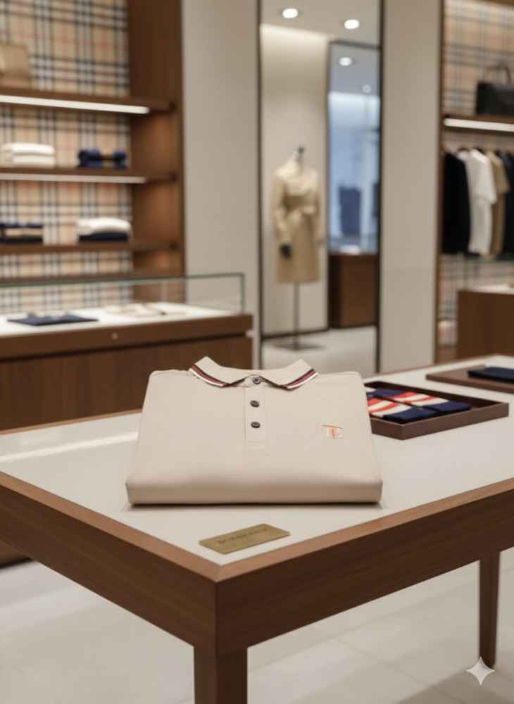 Burberry Brown Premium Exclusive Polo T-shirt-thumb-1