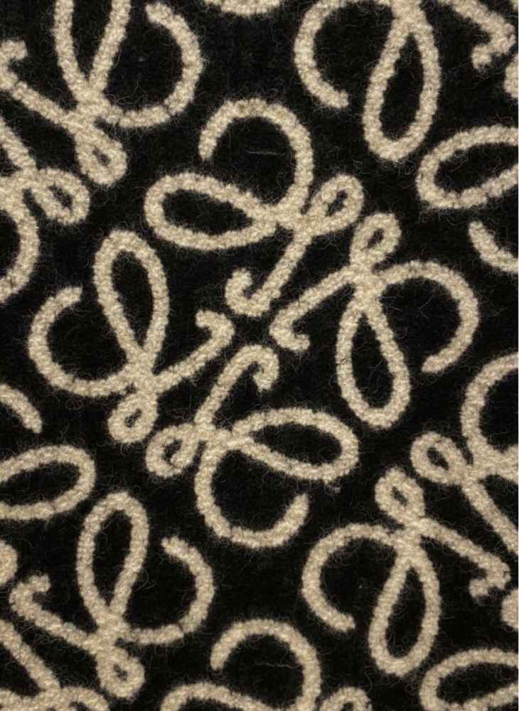 Loewe Anagram Black Woollen Stole-thumb-1