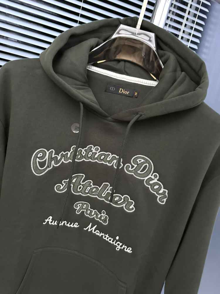 Christian Dior Dark Green Premium Quality Hoodie-5