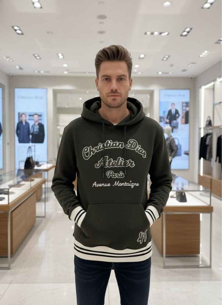 Christian Dior Dark Green Premium Quality Hoodie-2
