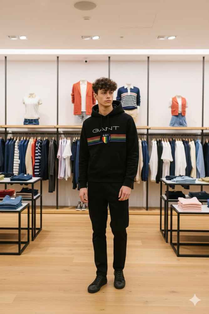 Gant Black Premium Quality Hoodie-thumb-2