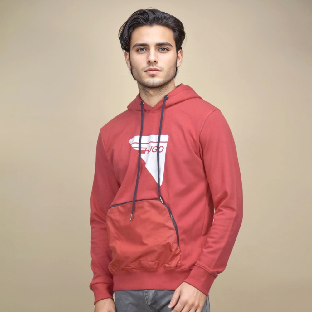 Hugo Boss Red Premium Quality Hoodie-thumb-0