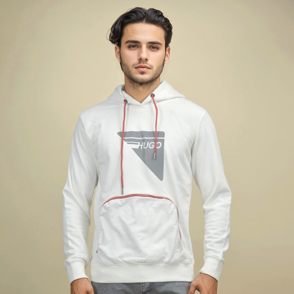 Hugo Boss White Premium Quality Hoodie-thumb-1