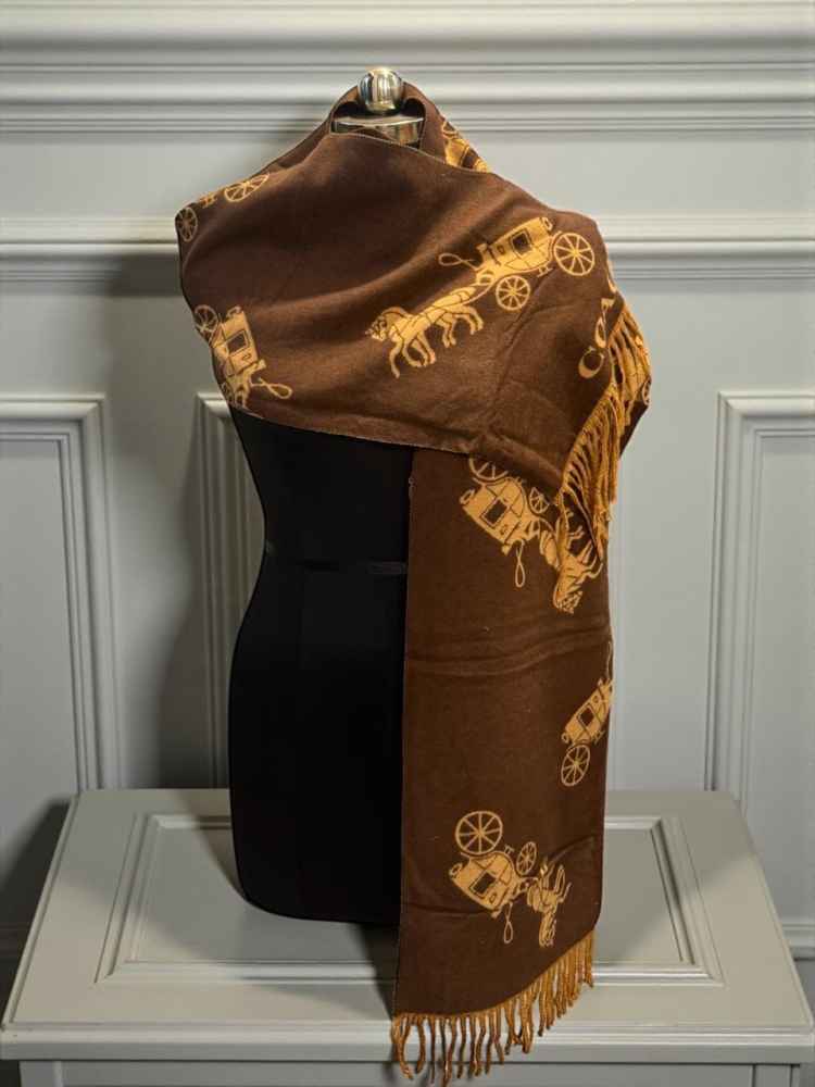 Coach Horse Brown Carriage Stole-thumb-1