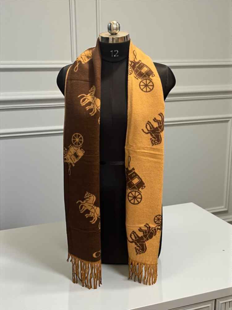 Coach Horse Brown Carriage Stole-thumb-0