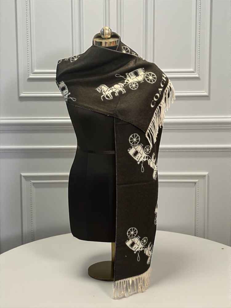 Coach Horse Black Carriage Stole-1