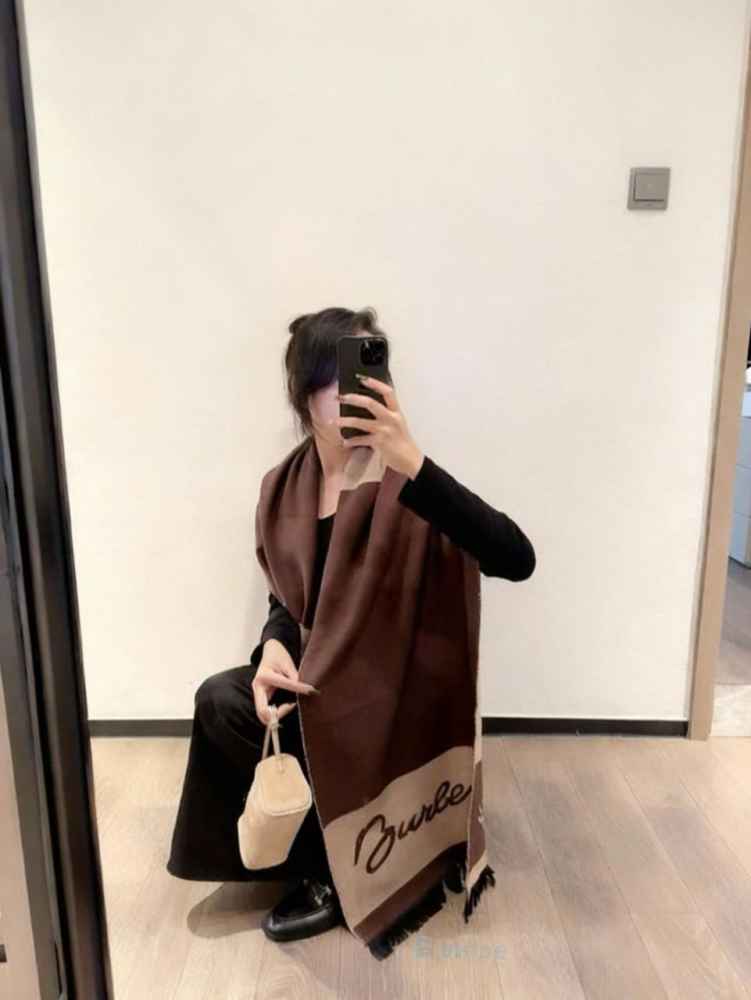 Burberry Check Cashmere Brown Stole-2