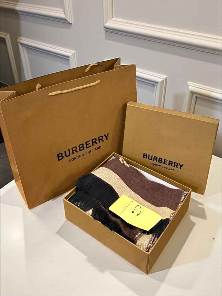 Burberry Check Cashmere Brown Stole-3