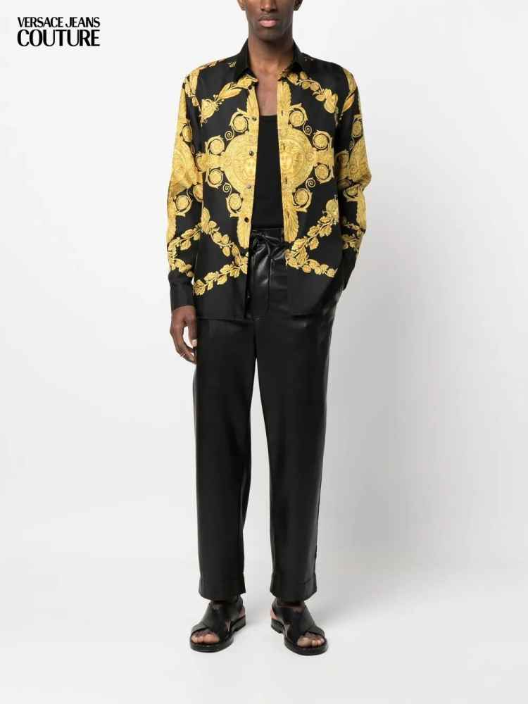 Versace Black Premium Quality Cotton Shirt-1