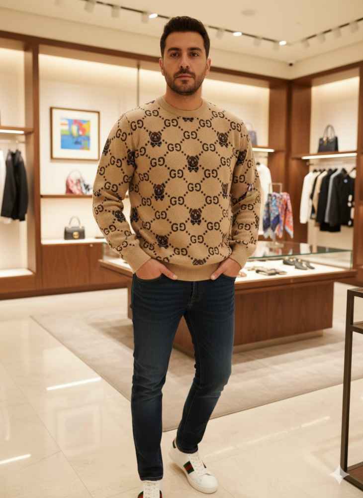 Gucci Brown Authentic Quality Sweaters-thumb-1