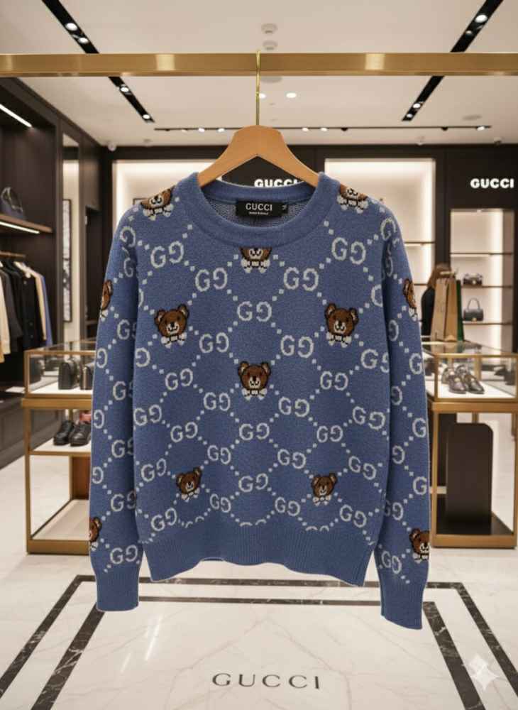 Gucci Blue Authentic Quality Sweaters-thumb-2