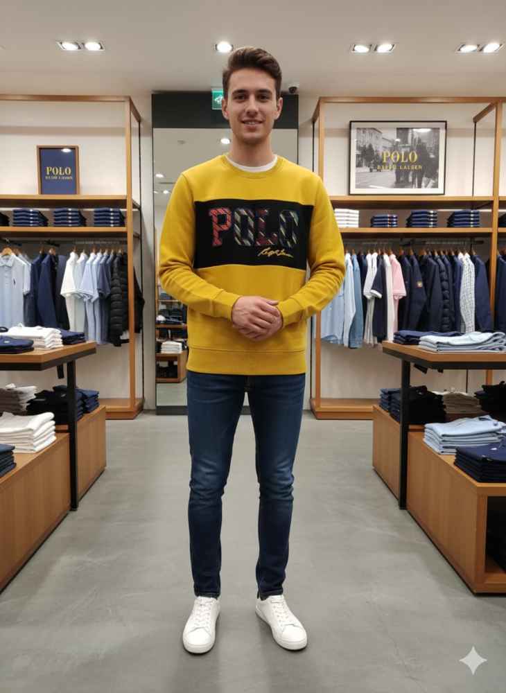 Ralph Lauren Yellow Premium Quality Sweatshirt-thumb-0