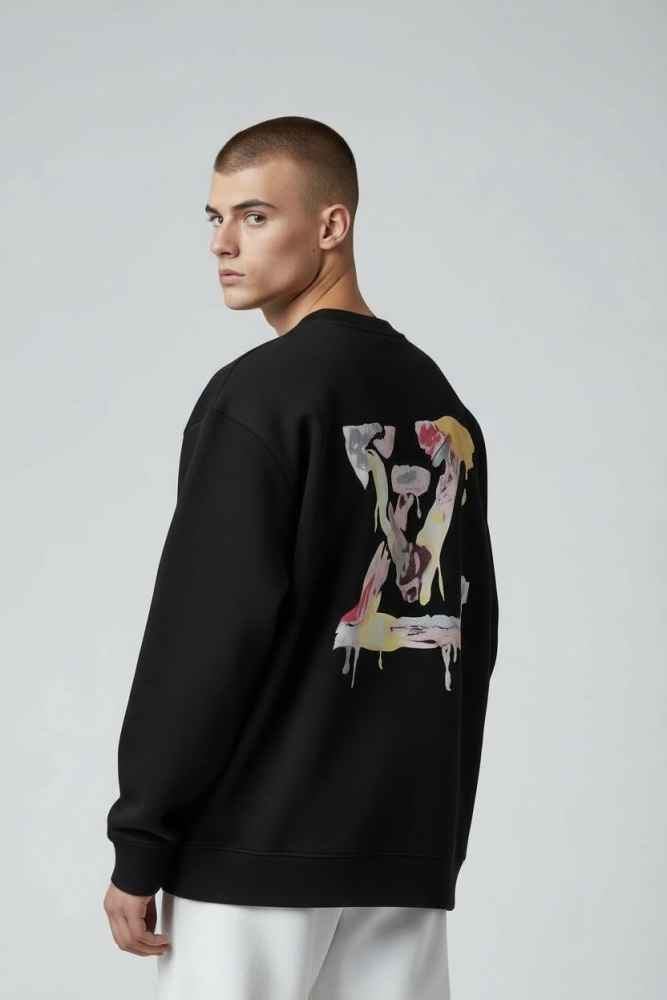 Louis Vuitton Black Premium Quality Virgil Sweatshirt-1