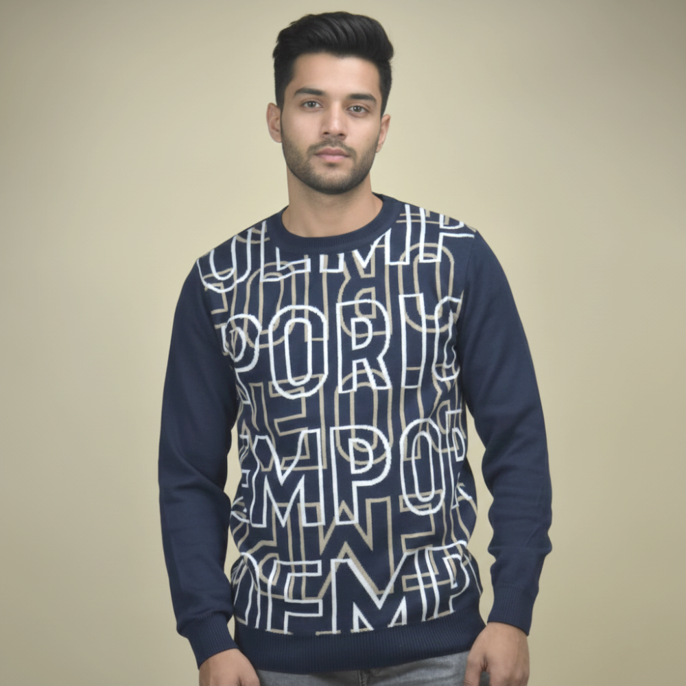 Emporio Armani Navy Blue Premium Quality Sweatshirt-1