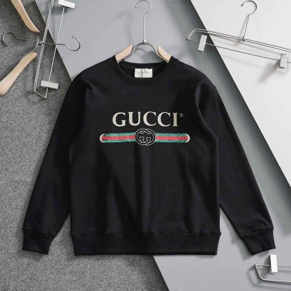 Gucci Embroidery Black cotton Sweatshirt-thumb-1