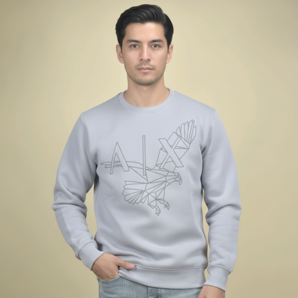 Armani Exchange Grey Premium Quality Sweatshirt-thumb-1