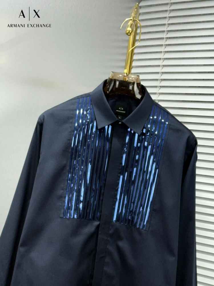 Armani Exchange Blue Premium Quality Cotton Shirt-1