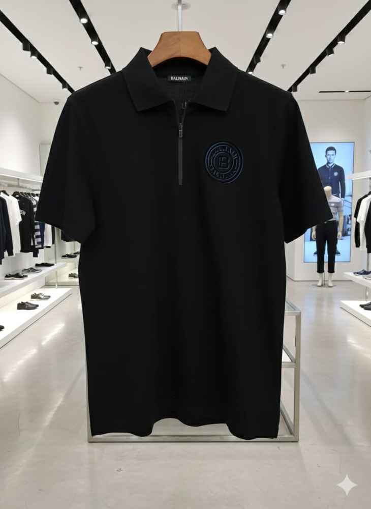 Balmain Black Premium Quality T-shirt-thumb-3