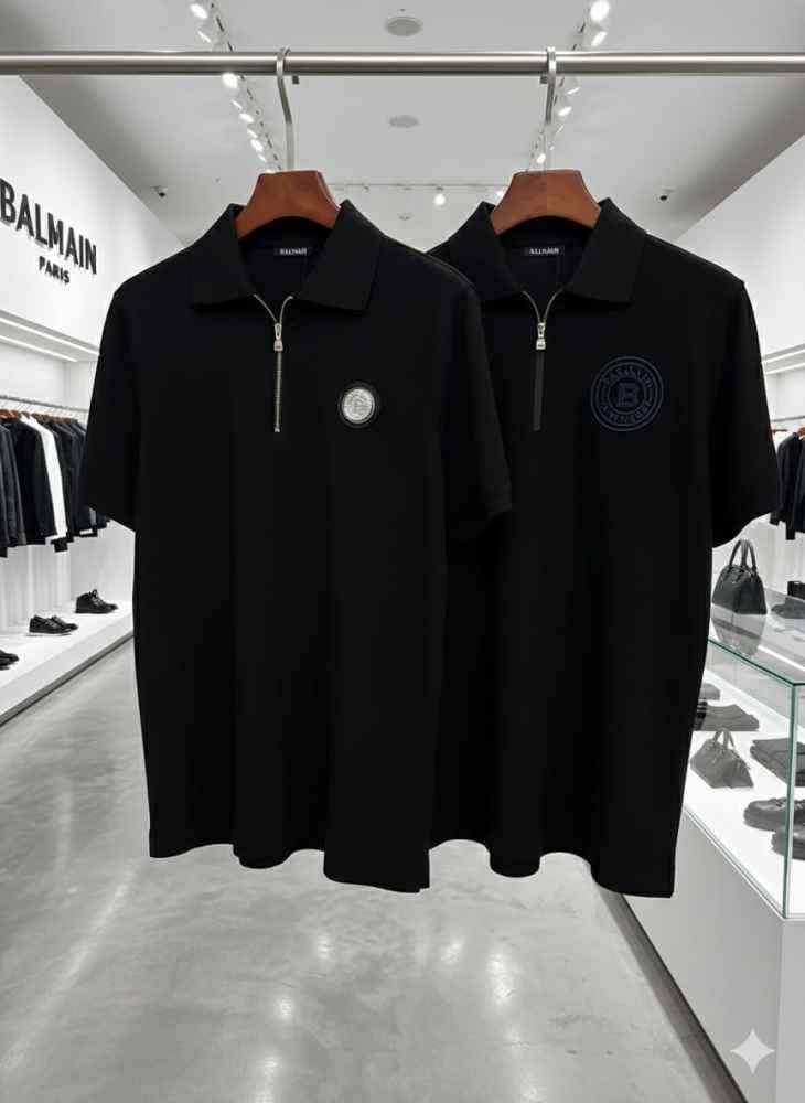 Balmain Black Premium Quality T-shirt-thumb-5