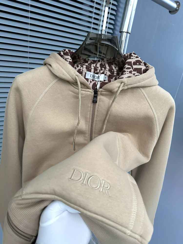 Dior Cream Oblique Premium Quality Zipper-thumb-1
