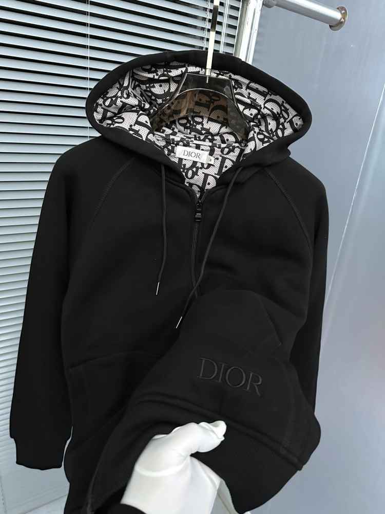 Dior Black Oblique Premium Quality Zipper-1
