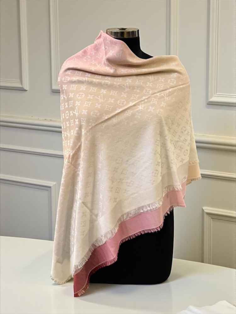 Louis Vuitton Designer Pink Ombre Stole-thumb-3