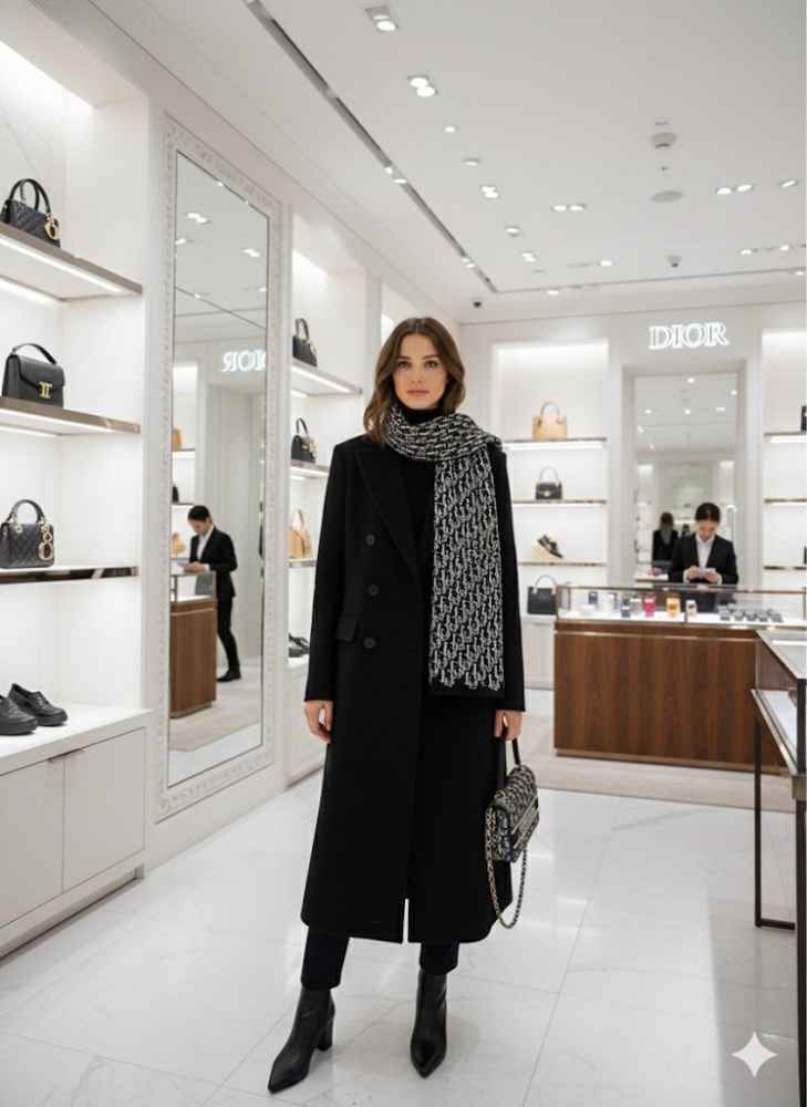 Christian Dior Premium Quality Black Stole-1