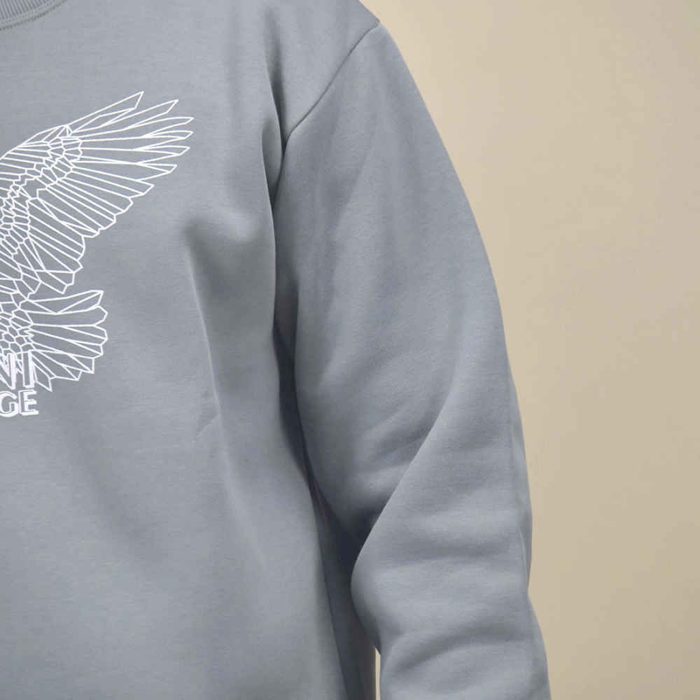 Armani Exchange Eagle Print Grey Premium Sweatshirt-3