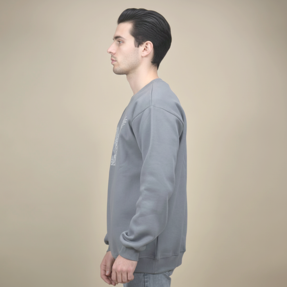 Armani Exchange Eagle Print Grey Premium Sweatshirt-1